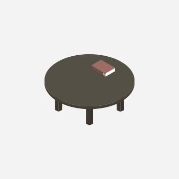 an example of a coffee table for removal and disposal