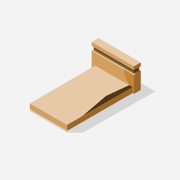 an example of a bed frame for removal and disposal