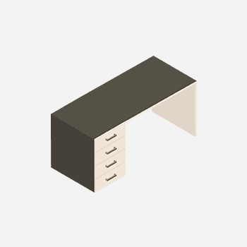 an example of an office desk for removal and disposal