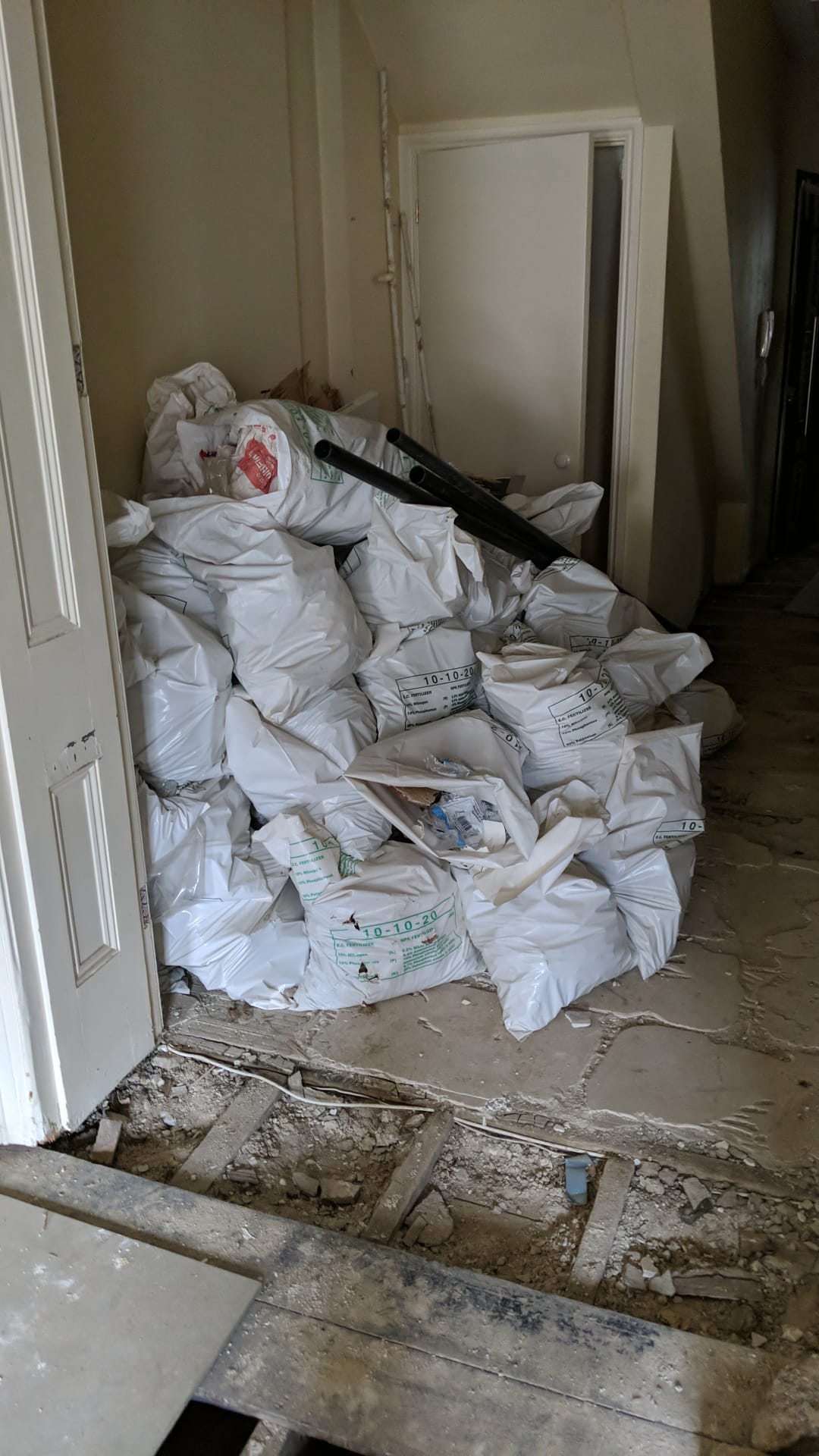 rubble bags from building job